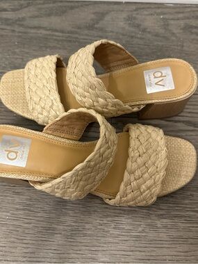 Dolce Vita Natural Braided Slide Heels